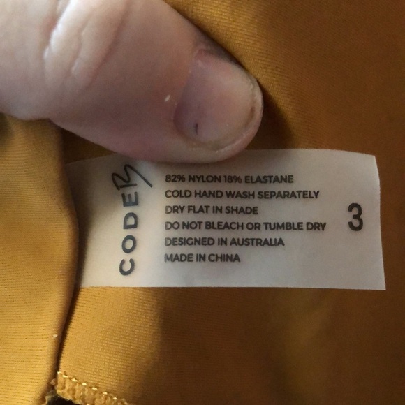 Code B Brown Atlas Bikini Top & Bottom Size 3 - Picture 8 of 9